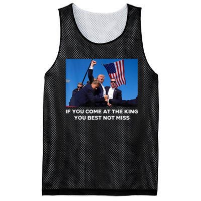 If You Come At The King You Best Not Miss Trump Shot Fist Mesh Reversible Basketball Jersey Tank