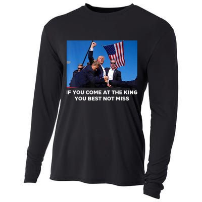 If You Come At The King You Best Not Miss Trump Shot Fist Cooling Performance Long Sleeve Crew