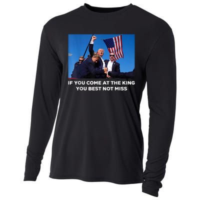 If You Come At The King You Best Not Miss Trump Shot Fist Cooling Performance Long Sleeve Crew