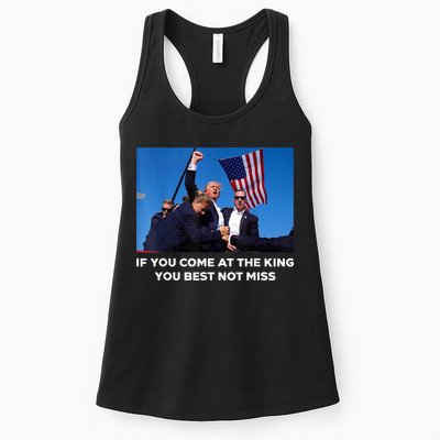 If You Come At The King You Best Not Miss Trump Shot Fist Womens Tank Top