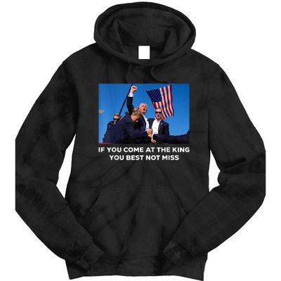 If You Come At The King You Best Not Miss Trump Shot Fist Tie Dye Hoodie