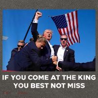 If You Come At The King You Best Not Miss Trump Shot Fist Cotton Canvas Backpack