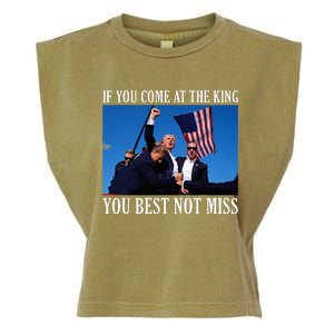 If You Come At The King You Best Not Miss Garment-Dyed Women's Muscle Tee