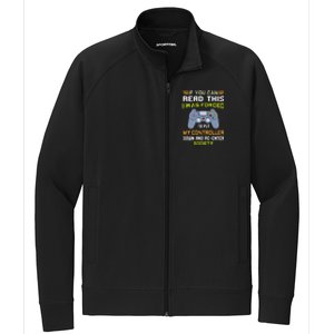 If You Can Read This I Was Forced To Put My Controller Gamer Gift Stretch Full-Zip Cadet Jacket