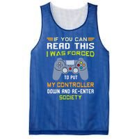 If You Can Read This I Was Forced To Put My Controller Gamer Gift Mesh Reversible Basketball Jersey Tank