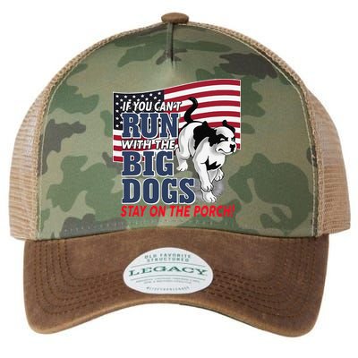 If You Cant Run With Big Dog Stay On Porch Legacy Tie Dye Trucker Hat