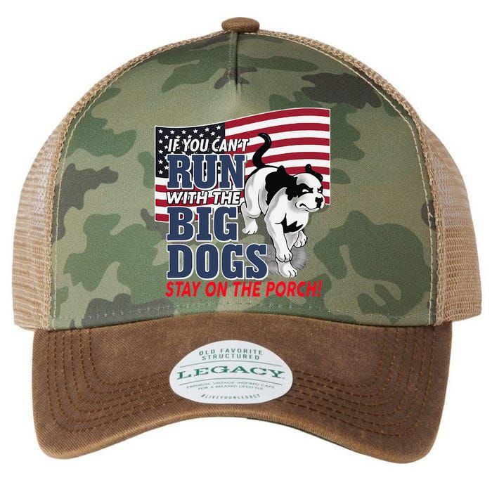If You Cant Run With Big Dog Stay On Porch Legacy Tie Dye Trucker Hat