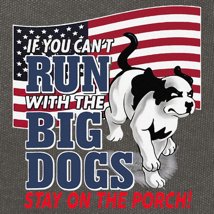 If You Cant Run With Big Dog Stay On Porch Cotton Canvas Backpack