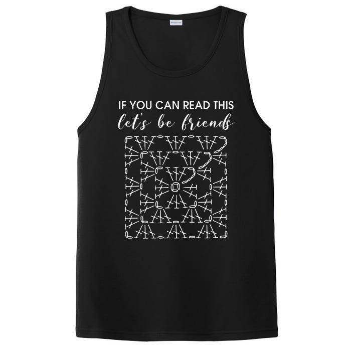 If You Can Read This Lets Be Friends Crochet PosiCharge Competitor Tank