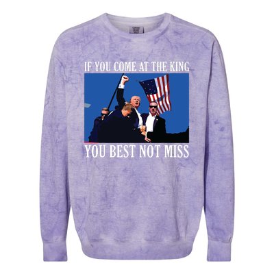 If You Come At The King You Best Not Miss Colorblast Crewneck Sweatshirt