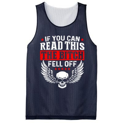 If You Can Read This The Bitch Fell Off Biker Mesh Reversible Basketball Jersey Tank