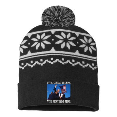 If You Come At The King You Best Not Miss Bold USA-Made Snowflake Beanie