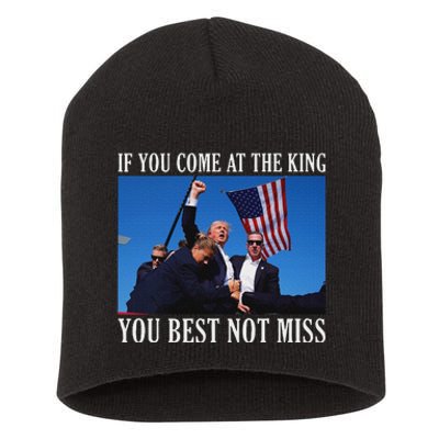 If You Come At The King You Best Not Miss Bold Short Acrylic Beanie