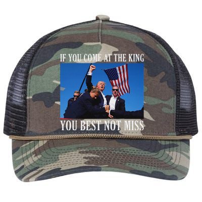 If You Come At The King You Best Not Miss Bold Retro Rope Trucker Hat Cap