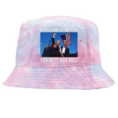 If You Come At The King You Best Not Miss Bold Tie-Dyed Bucket Hat