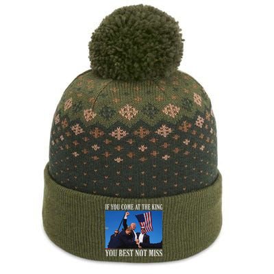 If You Come At The King You Best Not Miss Bold The Baniff Cuffed Pom Beanie