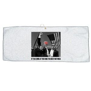 If You Come At The King You Best Not Miss Large Microfiber Waffle Golf Towel