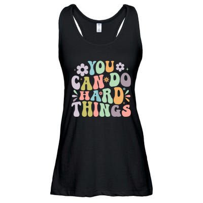 Inspirational You Can Do Hard Things Ladies Essential Flowy Tank