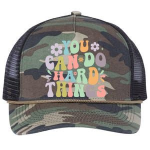 Inspirational You Can Do Hard Things Retro Rope Trucker Hat Cap