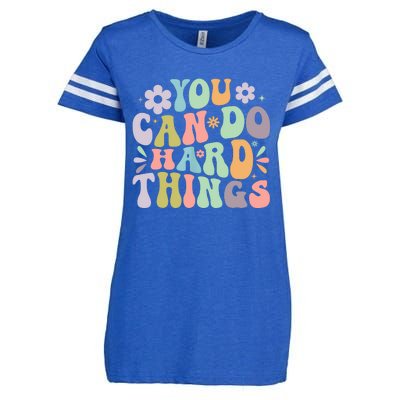 Inspirational You Can Do Hard Things Enza Ladies Jersey Football T-Shirt