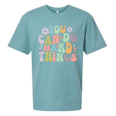 Inspirational You Can Do Hard Things Sueded Cloud Jersey T-Shirt