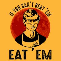 If You Can Beat Em Eat Em Jeffrey Dahmer Pom Pom 12in Knit Beanie