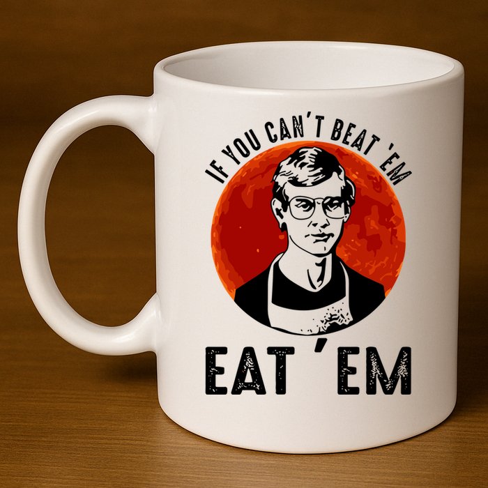 If You Can Beat Em Eat Em Jeffrey Dahmer 11oz C Handle Ceramic Mug