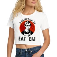 If You Can Beat Em Eat Em Jeffrey Dahmer Crop Top