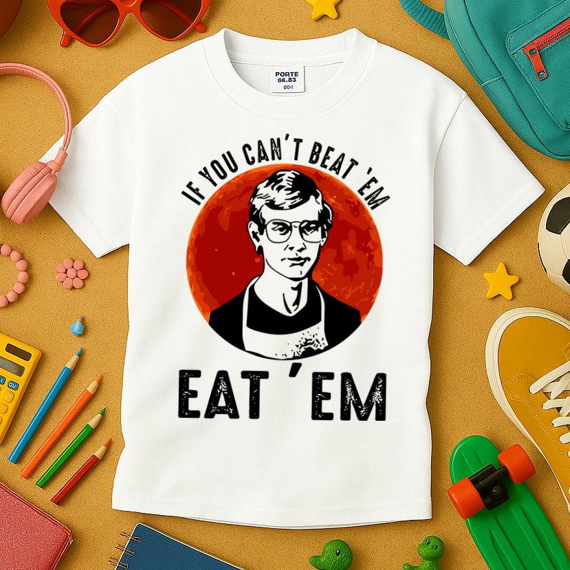 If You Can Beat Em Eat Em Jeffrey Dahmer Kids T-Shirt