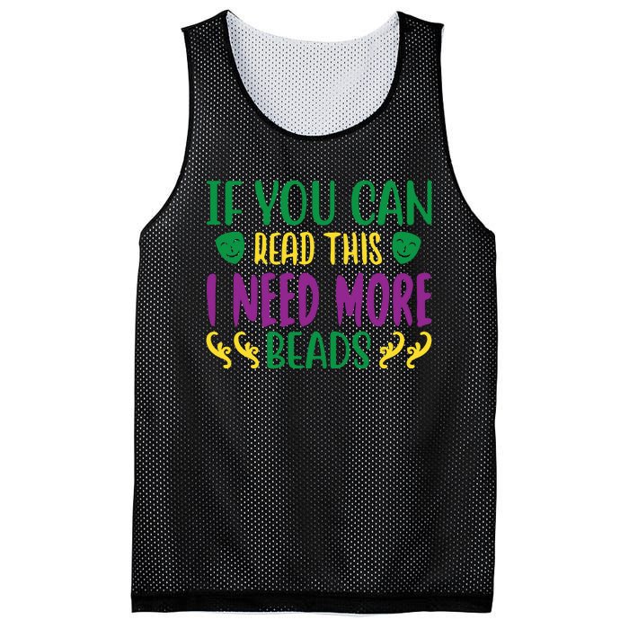 If You Can Read This I Need More Beads Mesh Reversible Basketball Jersey Tank