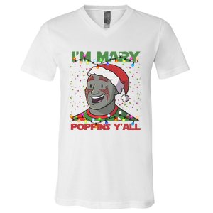 Im Yall Christmas Y Xmas Funny Holiday Season V-Neck T-Shirt