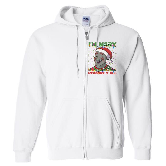 Im Yall Christmas Y Xmas Funny Holiday Season Full Zip Hoodie