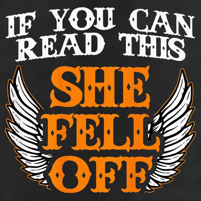If You Can Read This She Fell Off Biker Motorcycle Riders Large Microfiber Waffle Golf Towel