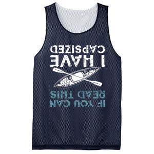 If You Can Read This I Have Capsized Funny Kayaking Gift Mesh Reversible Basketball Jersey Tank