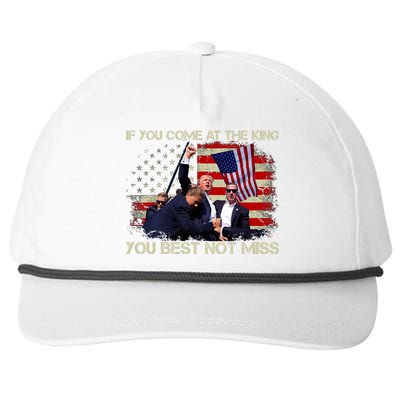 If You Come At The King You Best Not Miss Trump 2024 Snapback Five-Panel Rope Hat