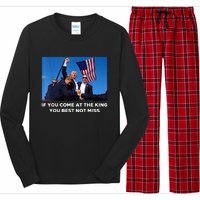 If You Come At The King You Best Not Miss Trump Shot Fist Long Sleeve Pajama Set