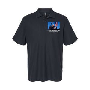 If You Come At The King You Best Not Miss Trump Shot Fist Softstyle Adult Sport Polo