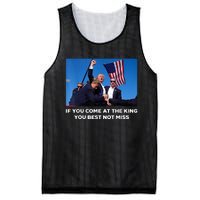 If You Come At The King You Best Not Miss Trump Shot Fist Mesh Reversible Basketball Jersey Tank