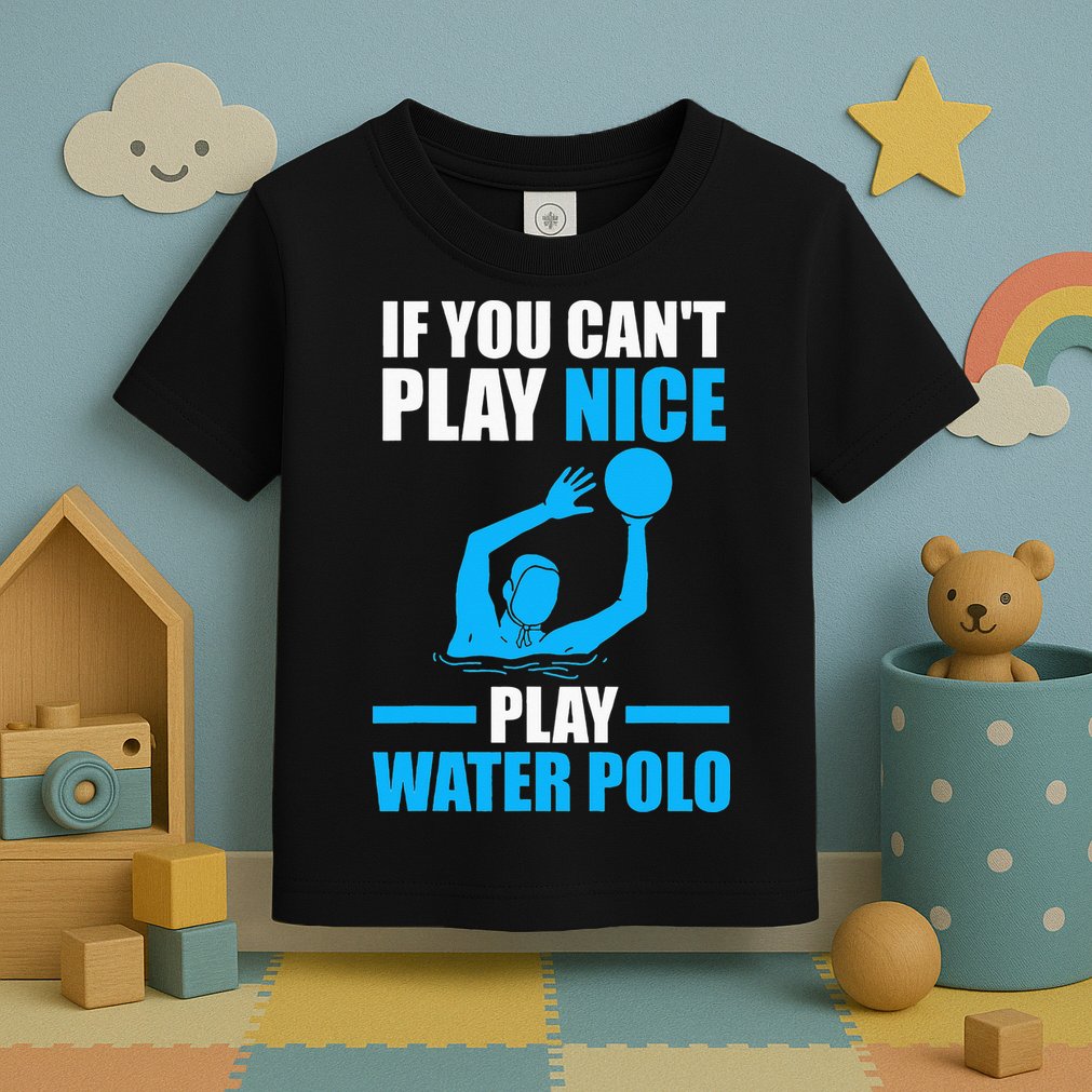 if you can't play nice play water polo swimming Toddler T-Shirt