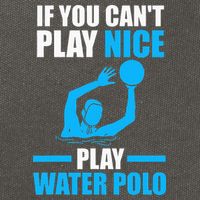 if you can't play nice play water polo swimming Cotton Canvas Backpack