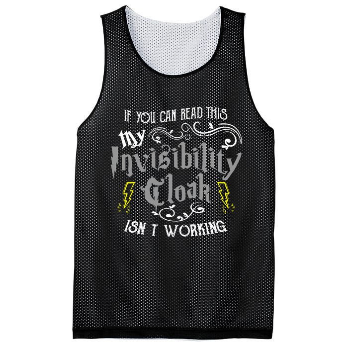 If You Can Read This My Invisibility Cloak Isn't Working Fun Mesh Reversible Basketball Jersey Tank