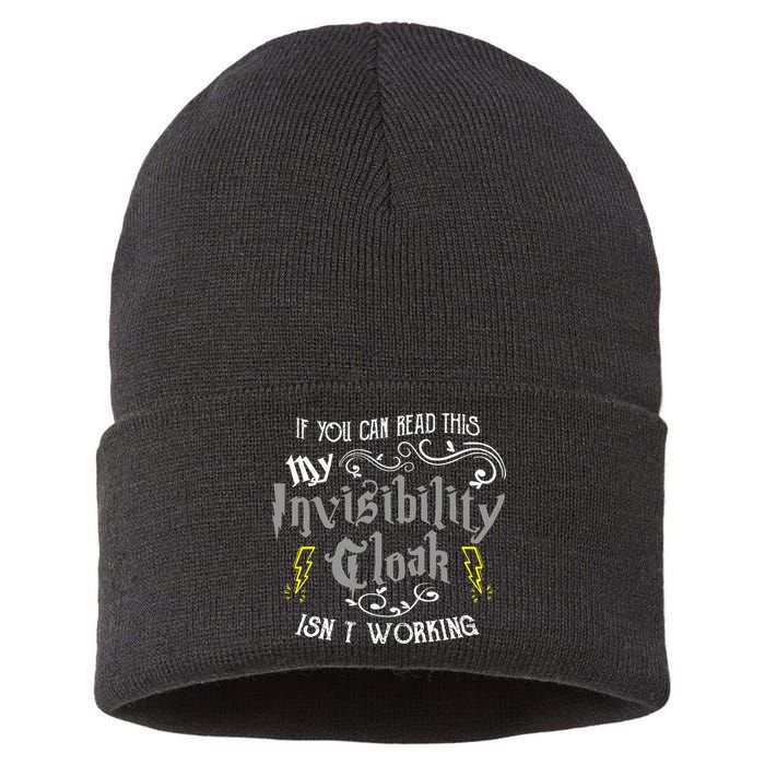 If You Can Read This My Invisibility Cloak Isn't Working Fun Sustainable Knit Beanie