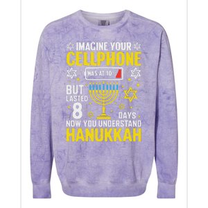 Imagine Your Cellphone But Lasted 8 Days You Understand Colorblast Crewneck Sweatshirt