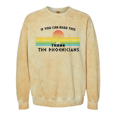 If You Can Read This Thank Phoenicians Colorblast Crewneck Sweatshirt