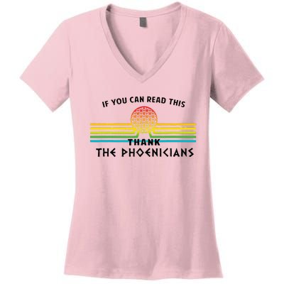 If You Can Read This Thank Phoenicians Women's V-Neck T-Shirt