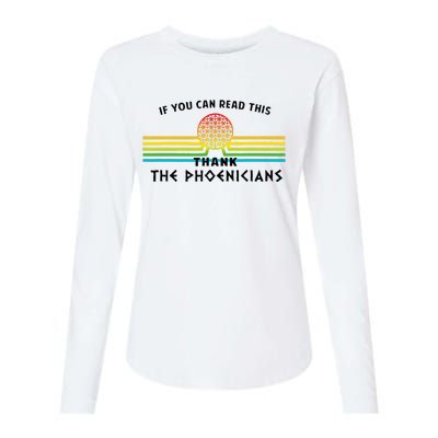 If You Can Read This Thank Phoenicians Womens Cotton Relaxed Long Sleeve T-Shirt