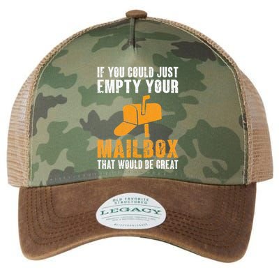 If You Could Just Empty Your Mailbox Funny Postal Employee Legacy Tie Dye Trucker Hat