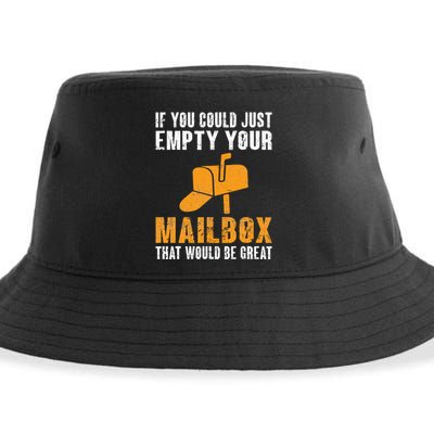 If You Could Just Empty Your Mailbox Funny Postal Employee Sustainable Bucket Hat
