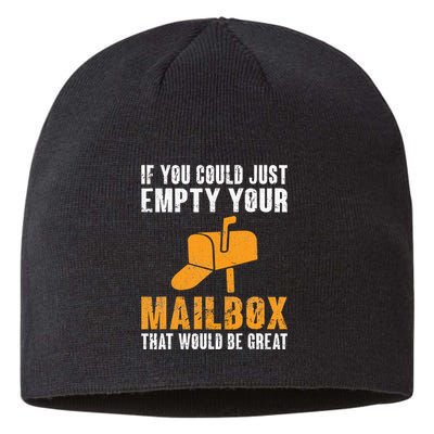 If You Could Just Empty Your Mailbox Funny Postal Employee Sustainable Beanie