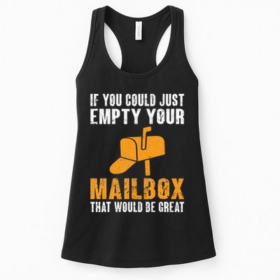 If You Could Just Empty Your Mailbox Funny Postal Employee Womens Tank Top